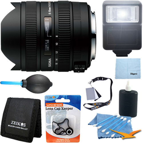 Sigma 8-16mm f/4.5-5.6 DC HSM FLD AF Zoom Lens for Nikon DSLRs - Pro Lens Kit