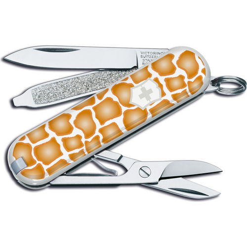 Victorinox Swiss Army 58mm Giraffe Animal Prints Multi Tool Classic Pocket Knife (56221)
