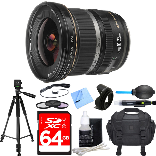Canon EF-S 10-22mm F/3.5-4.5 USM Lens Deluxe Accessory Bundle