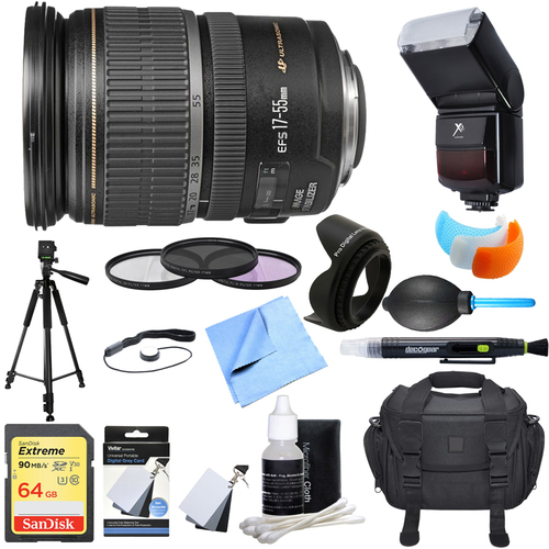 Canon EF-S 17-55mm F/2.8 IS USM Wide Angle Zoom Lens Ultimate Accessory Bundle