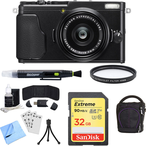 Fujifilm X-70 X Series Black Digital Camera with 18.5mm Lens, 32GB Card, and Case Bundle