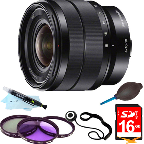 Sony SEL1018 - 10-18mm f/4 Wide-Angle Zoom E-Mount Lens Essentials Bundle