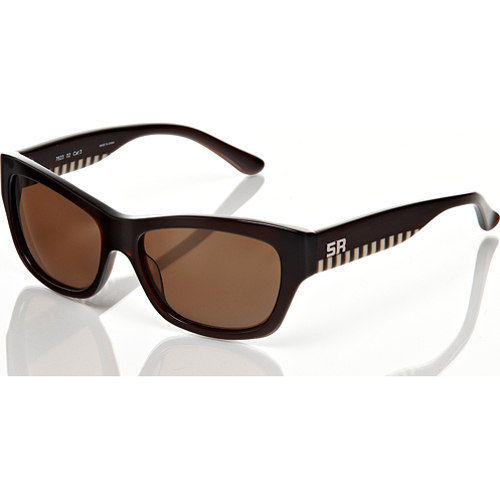 Sonia Rykiel Brown Frame with Brown Lens & Checkerd Arm Detail Sunglasses