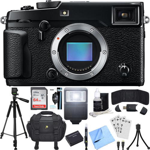 Fujifilm X-Pro 2 Mirrorless X-Trans CMOS III Black Digital Camera Accessory Bundle