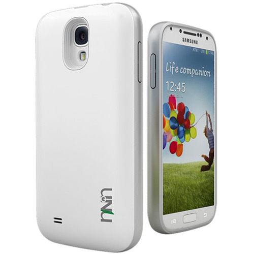 uNu Unity Ultra-Slim 2600mAh Battery Case for Samsung Galaxy S4 - White/Silver