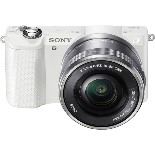 Sony ILCE-5000L/W a5000 20.1 MP Compact Interchangeable Lens Digital Camera - White