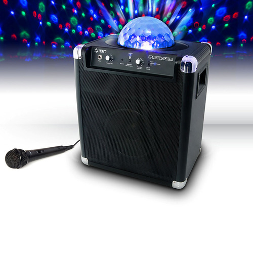 Ion Audio Party Rocker Live Bluetooth Portable System with Microphone Built-In Light Show