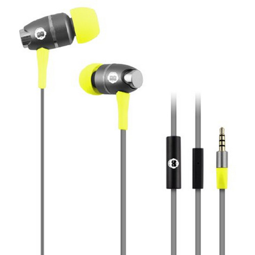 Brooklyn Headphone Company In-Ear Headphones with Mic - Grey/Yellow