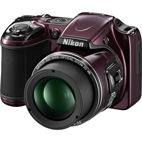Nikon COOLPIX L820 16 MP 30x Zoom Digital Camera - PLUM Factory Refurbished