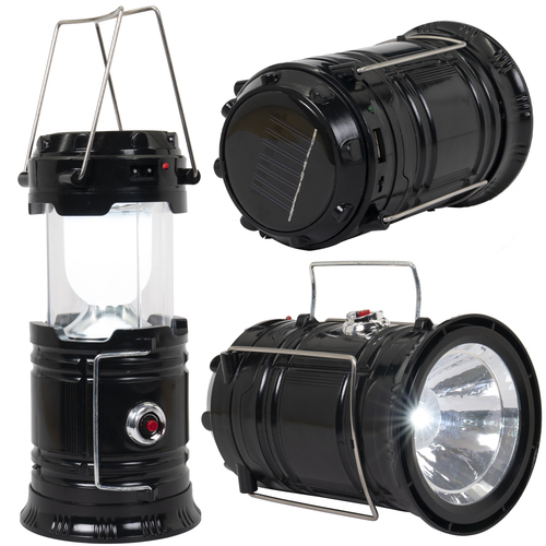 Camping Lantern - Rechargeable LED Lantern and Solar Power Bank