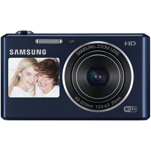 Samsung DV150FDual-View 16.2 MP Smart Camera with Built-in Wi-Fi - Cobalt Black-OPEN BOX