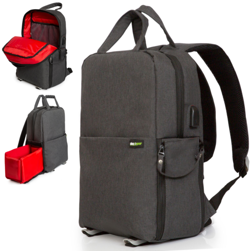 Photo and Video Backpack for Mirrorless and DSLR Cameras and Drones (Dark Grey)