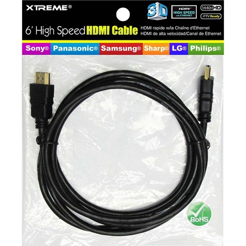 Xtreme HDMI for 3D Audio/Video Cable for 3D HDTV - 6 Feet