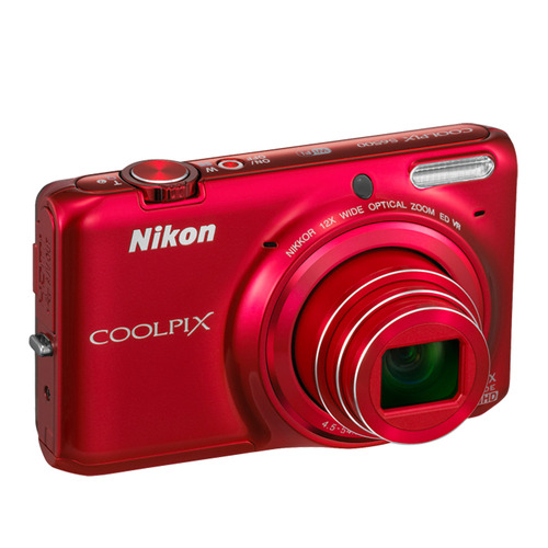 Nikon COOLPIX S6500 16MP Digital Camera 12x Optical Zoom Wi-Fi (Red) Refurbished