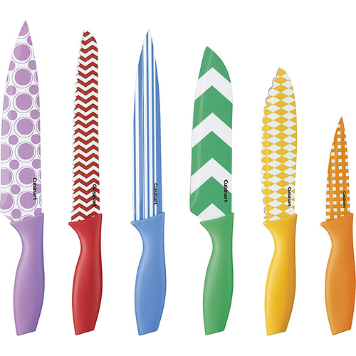 Cuisinart 12-Piece Printed Color Knife Set with Blade Guards