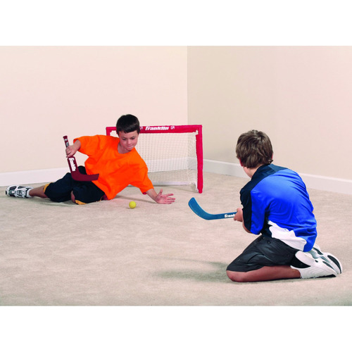 Franklin Sports NHL Instant Mini Folding 2-Goal Stick and Ball Combo Set