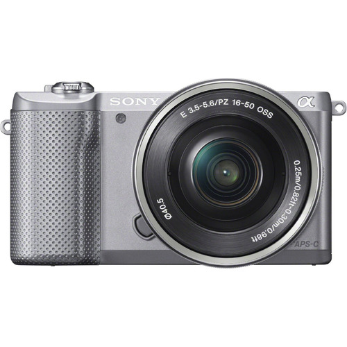 Sony ILCE-5000L/S a5000 20.1 MP Compact Interchangeable Lens DigiCam-Silver OPEN BOX