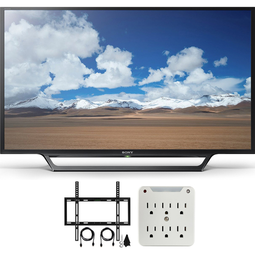 Sony KDL-32W600D 32-Inch Class HD TV w/ Built-in Wi-Fi Flat + Tilt Wall Mount Bundle