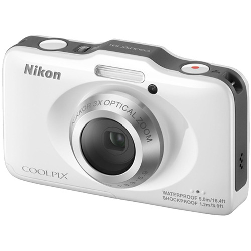 Nikon COOLPIX S31 10.1MP Waterproof Digital Camera w/720p HD Video (White) Refurbished