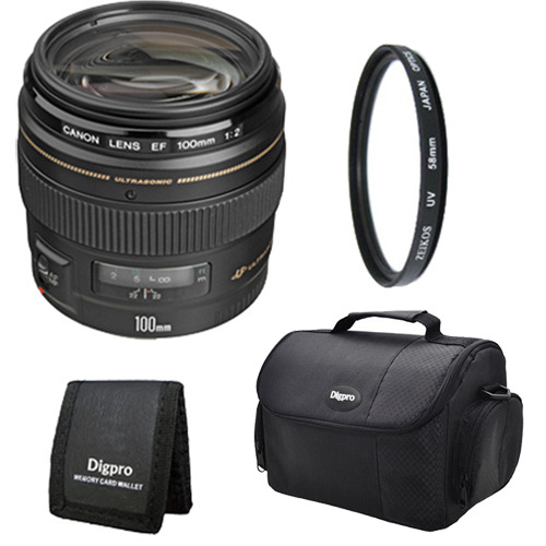 Canon EF 100mm F/2.0 USM Lens Exclusive Pro Kit