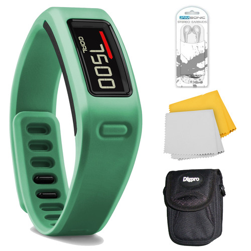 Garmin Vivofit Fitness Band Bundle w/ Heart Rate Monitor (Teal) Plus Accessory Bundle