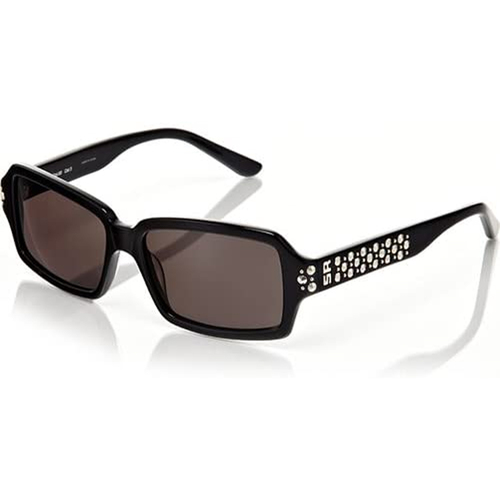 Black Frame with Grey Lenses and Studded Detail Sunglasses