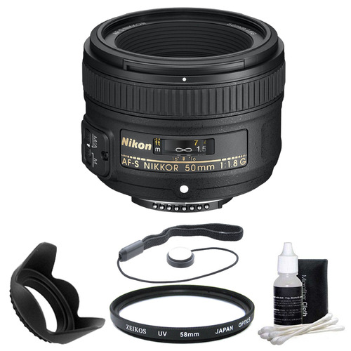 Nikon 50mm f/1.8G AF-S NIKKOR Lens for Nikon Digital SLR Cameras USA w/ filter & accys