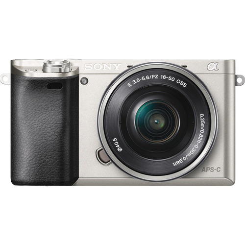 Sony Alpha a6000 24.3MP Silver InterCH.Lens Camera w/ 16-50mm Power Zoom - OPEN BOX