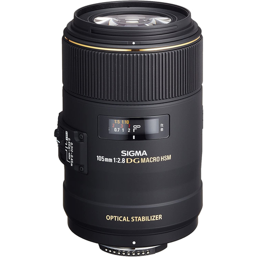 Sigma 105mm F2.8 EX DG OS HSM Macro Lens for Nikon F-Mount DSLR Cameras 258-306