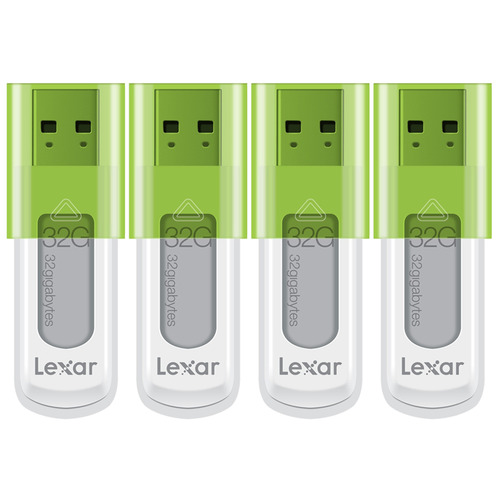 Lexar 32GB JumpDrive S50 USB Flash Drive 4-Pack - Bulk Packaged