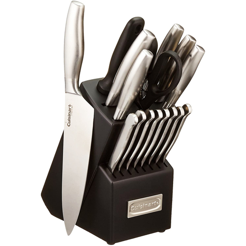 Cuisinart 17-Piece Artiste Collection Cutlery Knife Block Set, Stainless Steel