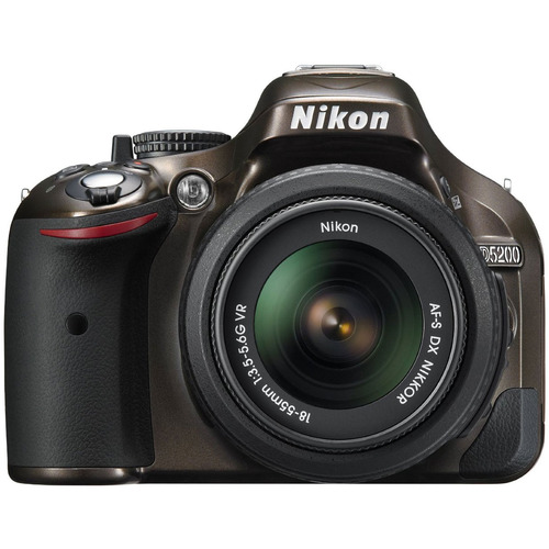 Nikon D5200 DX-Format Bronze DSLR Camera with 18-55mm VR Lens - Factory Refurbished