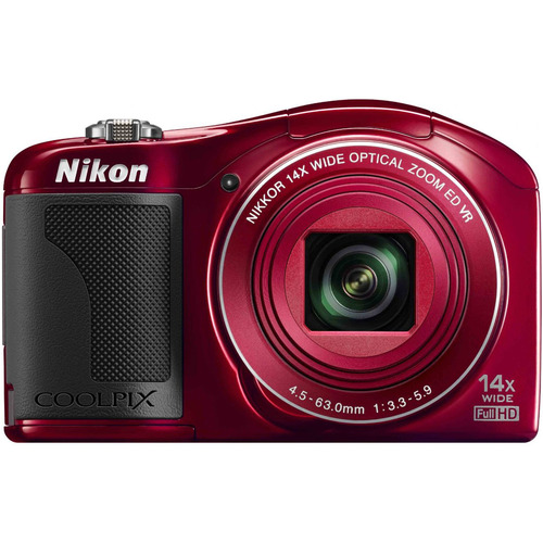 Nikon COOLPIX L610 16MP 3` LCD Red Digital Camera - Factory Refurbished