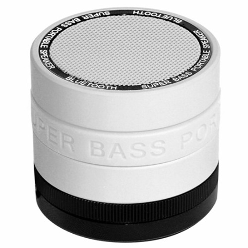 SYN Portable Bluetooth Speaker with 8 Customizable Color Bands - White Speaker