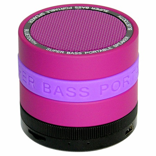 SYN Portable Bluetooth Speaker with 8 Customizable Color Bands - Purple Speaker