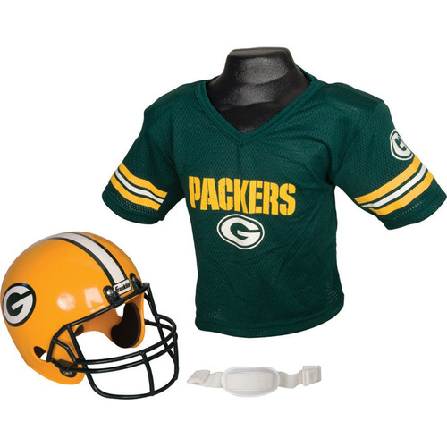 Franklin Sports Youth NFL Green Bay Packers Helmet and Jersey Set, Medium