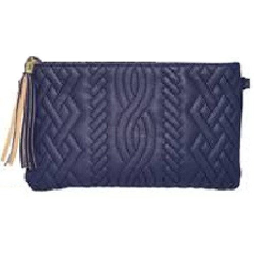 Yoki Quilted PU Crossbody with Tassel (Navy Blue) - 3041NVY