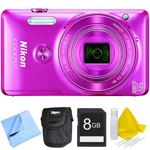 Nikon COOLPIX S6900 16MP Full HD 1080p Digital Camera - Pink Bundle