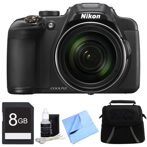 Nikon COOLPIX P610 16MP 60x Super Zoom HD, WiFi, GPS Digital Camera 8GB Bundle - Black
