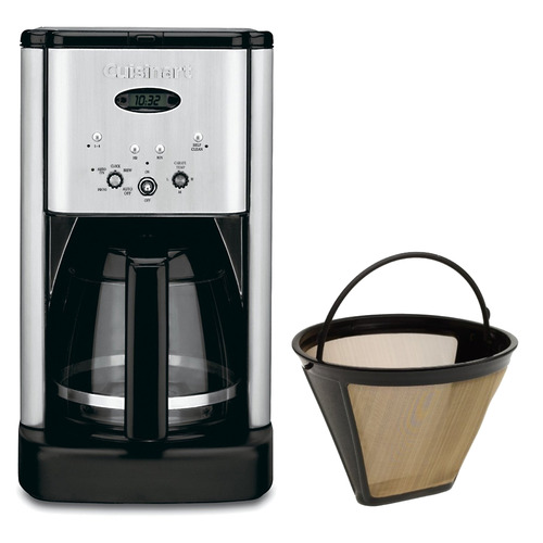 Cuisinart DCC-1200 Brew Central 12 Cup Programmable Coffeemaker Gold Tone Filter Bundle