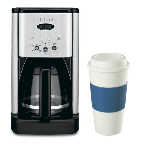 DCC-1200 Brew Central 12 Cup Programmable Coffeemaker 16 Oz. Mug Bundle