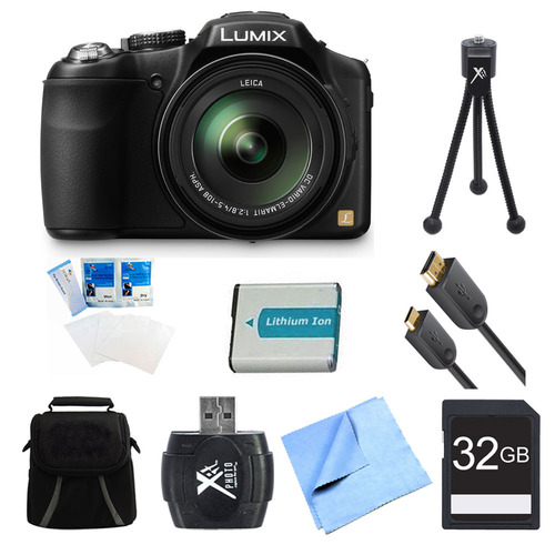 Panasonic LUMIX DMC-FZ200K Digital Camera 32GB and Battery Bundle