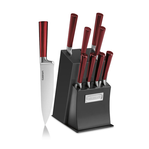 Cuisinart 11-Piece Vetrano Collection Cutlery Knife Block Set, Red - C77RB-11P