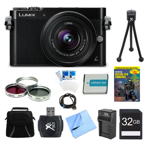 Panasonic LUMIX GM5 DSLM Black Camera Plus 12-32mm Lens 32GB Bundle