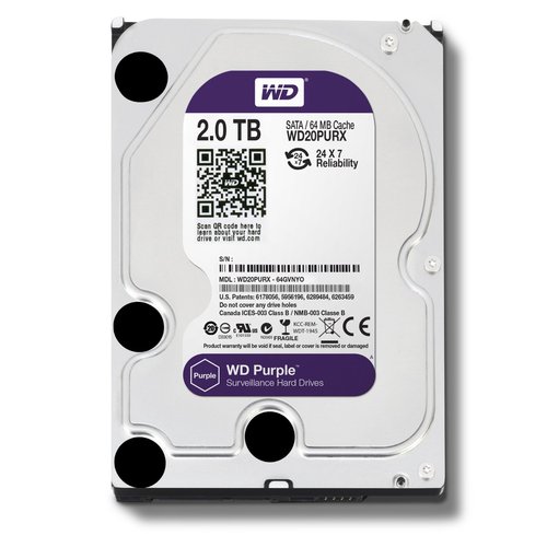 WD Purple WD20PURX 2TB Surveillance 3.5` Internal Hard Drive