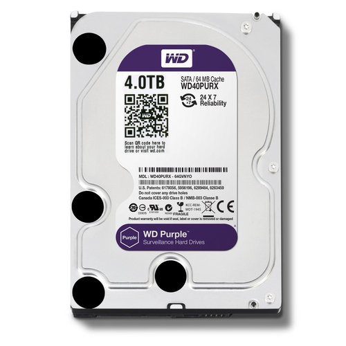 WD Purple WD40PURX 4TB Surveillance 3.5` Internal Hard Drive