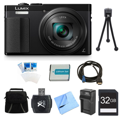 Panasonic LUMIX ZS50 30X Travel Zoom Black Digital Camera 32GB Bundle
