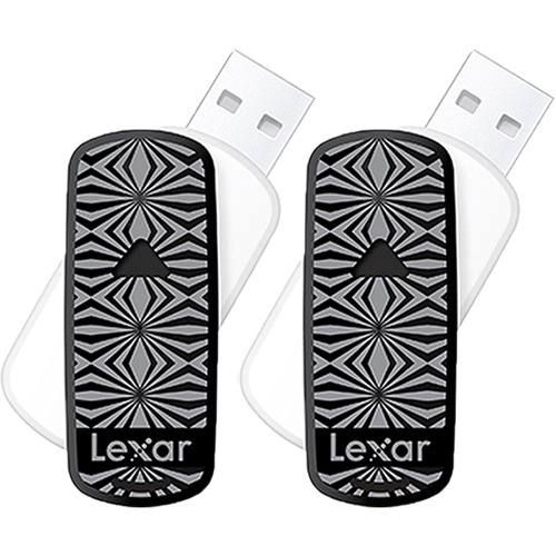 Lexar 16 GB JumpDrive S33 USB 3.0 Flash Drive (Black- Kaleidoscope) 2-Pack (32GB Total