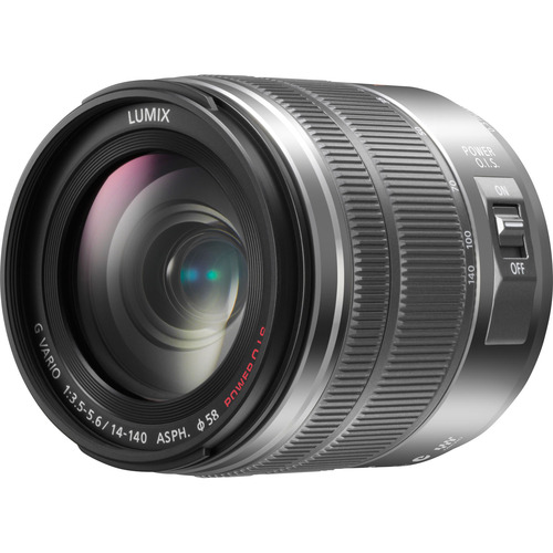 Panasonic LUMIX G H-FS14140S VARIO 14-140mm F3.5-5.6 ASPH. POWER O.I.S. Silver Lens