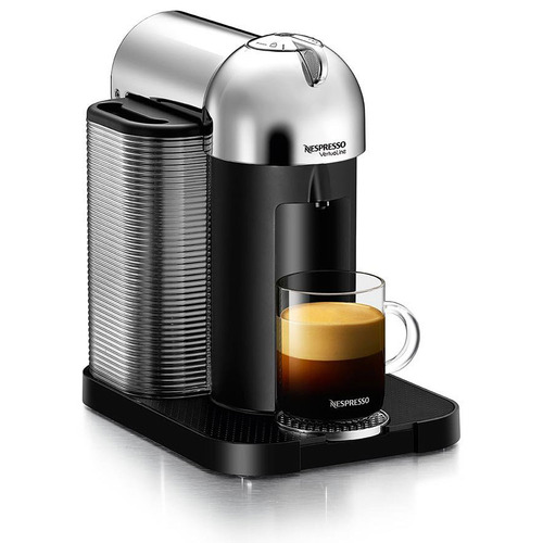 Nespresso VertuoLine Coffee and Espresso Maker with Aeroccino Plus Milk Frother, Chrome